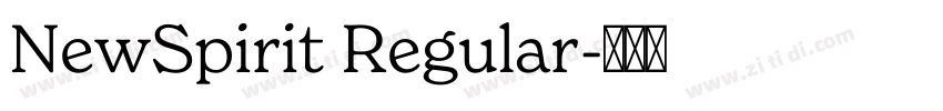 NewSpirit Regular字体转换
